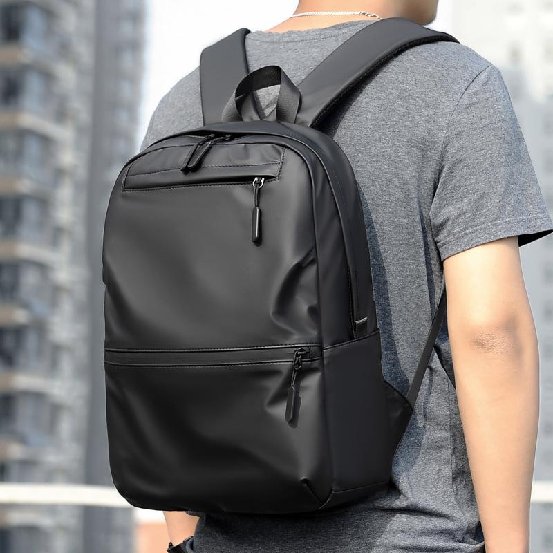 Men'S Casual Backpack Fashion Texture Backpack Men'S Middle School College Student Schoolbag Casual Computer Bag Backpack