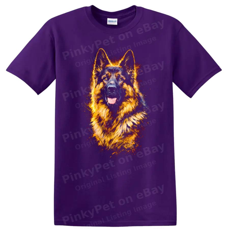 German Shepherd Dog T Shirt Graphic Art Cute Puppy Portrait Tee