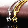 Sports Product Football Necklace with Stainless Steel Chain Necklace Football Boy's Gift Necklace for Men