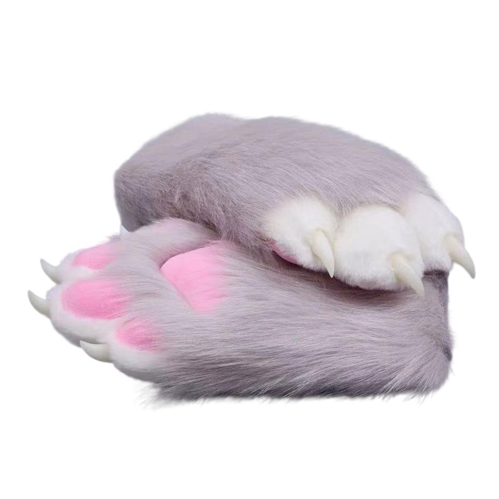 Multi Color Cosplay Nails Gloves With Realistic Animal Furry Comfortable For Conventions Parties And Festivals
