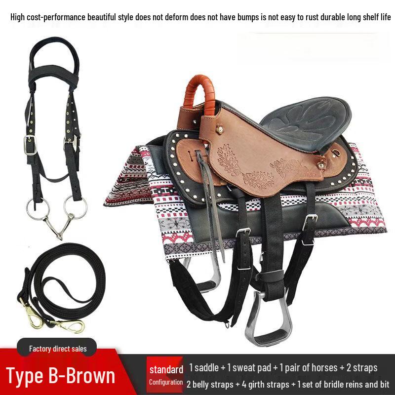 Premium Leather Horse Saddle & Tack Set