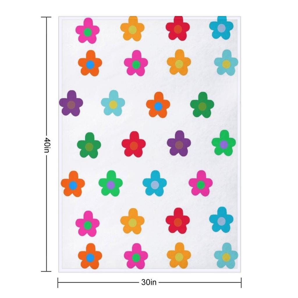 Colorful Flowers Pack Throw Blanket Soft Plaid Christmas Gifts Thermals For Travel Cute Blankets