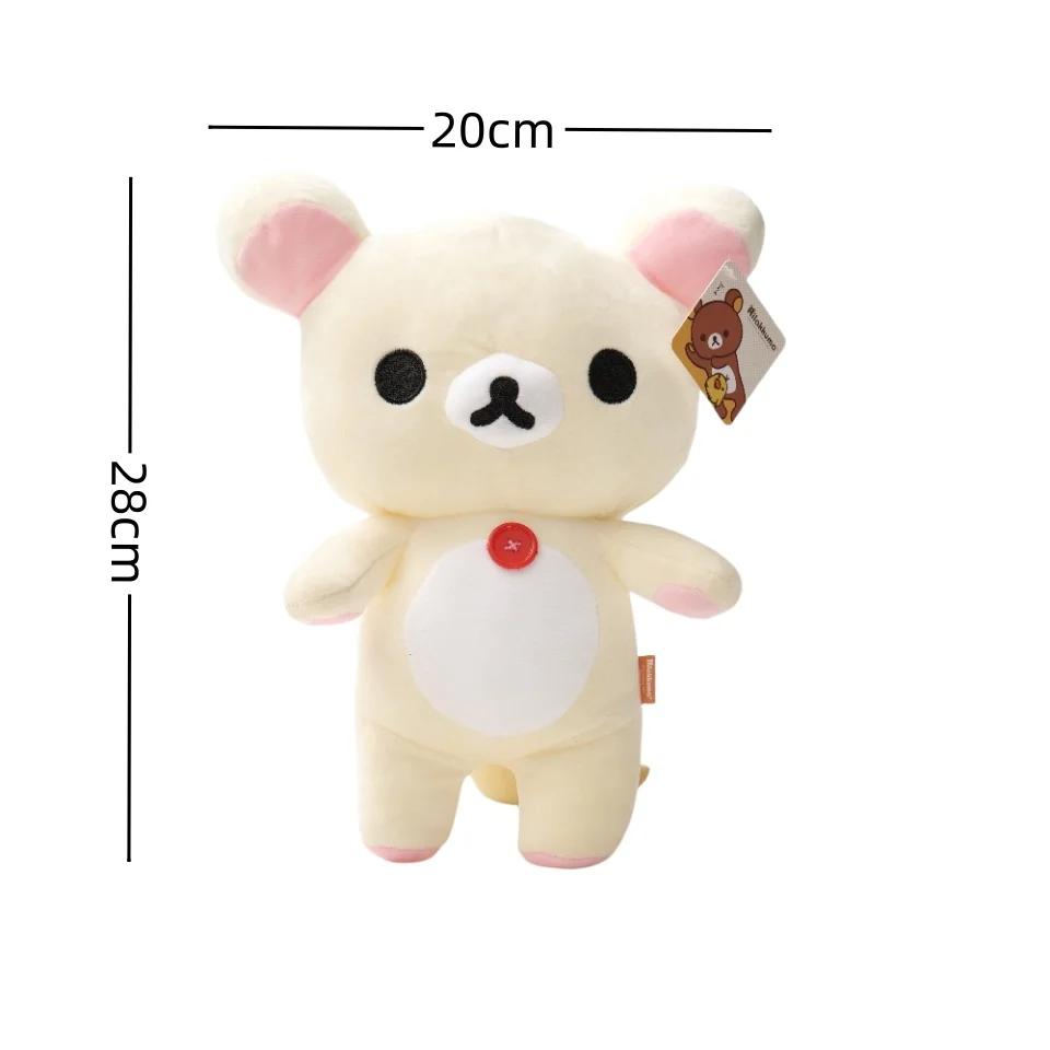 Jouets Peluches Rilakkuma Originaux Adorable Ours en Peluche Poupée Remplie Kawaii Anime Décoration de Chambre Ours Compagnon Exquis Peluche Cadeaux