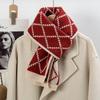 Plaid Cashmere Scarves for Ladies Luxury Designers Scarf Winter Thicken Warm Soft Pashmina Shawls Wraps Knitted Long Scarf Women