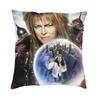 Fantasy Film Labyrinth Cushion Covers  Jareth The Goblin King Pillow Case for Car Pillowcase Living Room Decoration,(1)