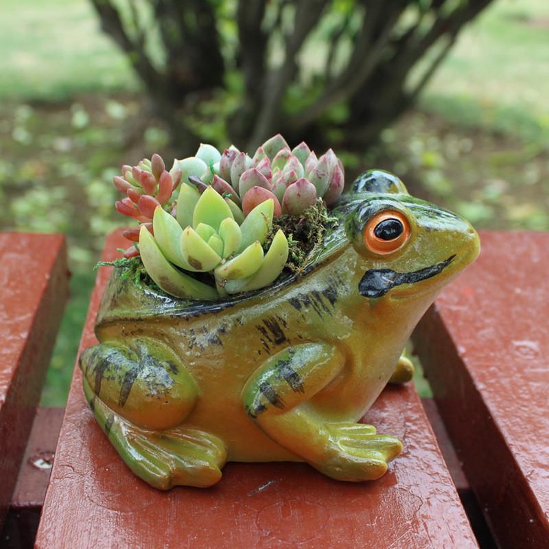 Creative Miniature Garden Planter With Cute Frog Figurine For Home Decor And Giftgiving