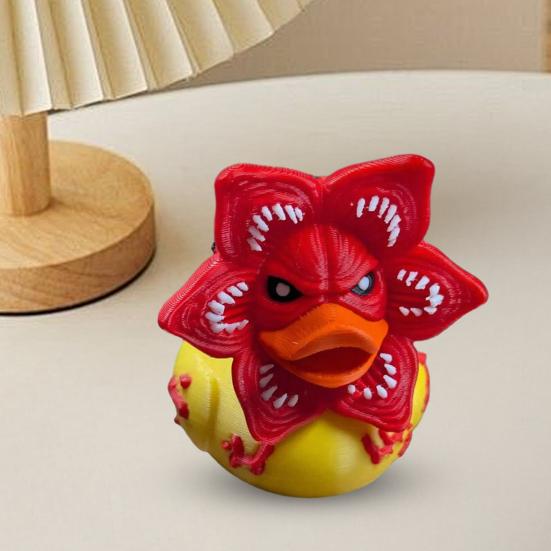 Figurine Fleur Carnivore Canard Imprimée en 3D Statue Horreur Deck Ornement Canard Drôle Collectionnable pour Décoration de Bureau