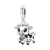 PANPOKI Copper Metal Cute Donkey Animal Authentic Original Pendant Bead Components Bracelet High Quality Fine Jewelry Charm Bead Components High