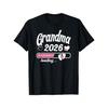 Grandma 2026 Loading Pregnancy Announcement Graphic TShirt Casual Cotton Tee for Women