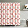 Modern Geometric Printed Waterproof Shower Curtains for Bathroom Decoration Purple White Yellow X Shape Design (200x180cm)