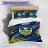 Leeds United Football Printed 3 Pieces Bedding Set, Comfortable Skin Friendly Bedroom Duvet Cover Set