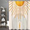 Sun Arch Mondphasen Duschvorhang, Badezimmer Dekorativer Duschvorhang, Wasserdichter Duschvorhang mit Haken