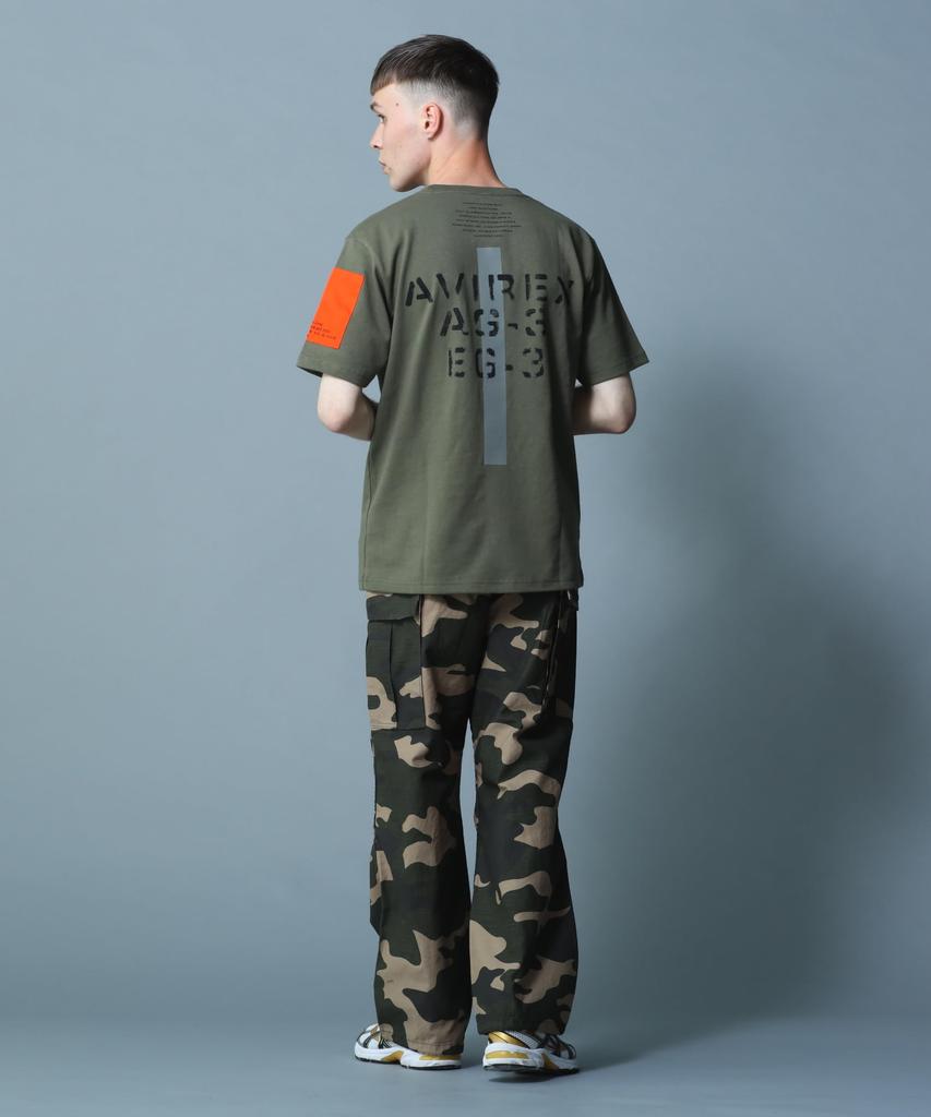AVIREX REMODEL DESIGN CREW NECK T-SHIRT M olive 783-3934025