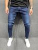 [Petit de Francais] Men's Denim Jogger Pants, Distressed Jeans, Men's Rider Jeans, Denim Motorcycle Jeans D-46 (M, Black)
