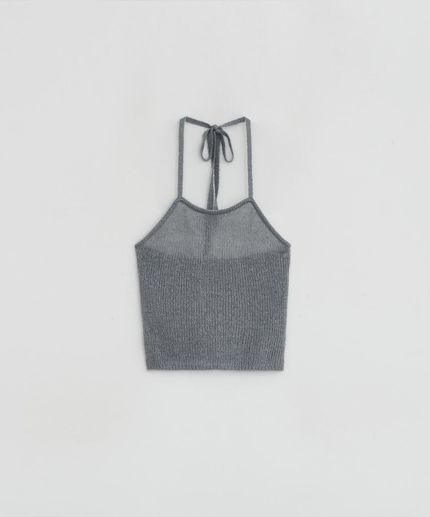 Loutaideu Alpaca Halter Knit [Ash Blue]