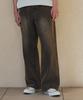 NODU Wide Washed Denim Pants [Brown]