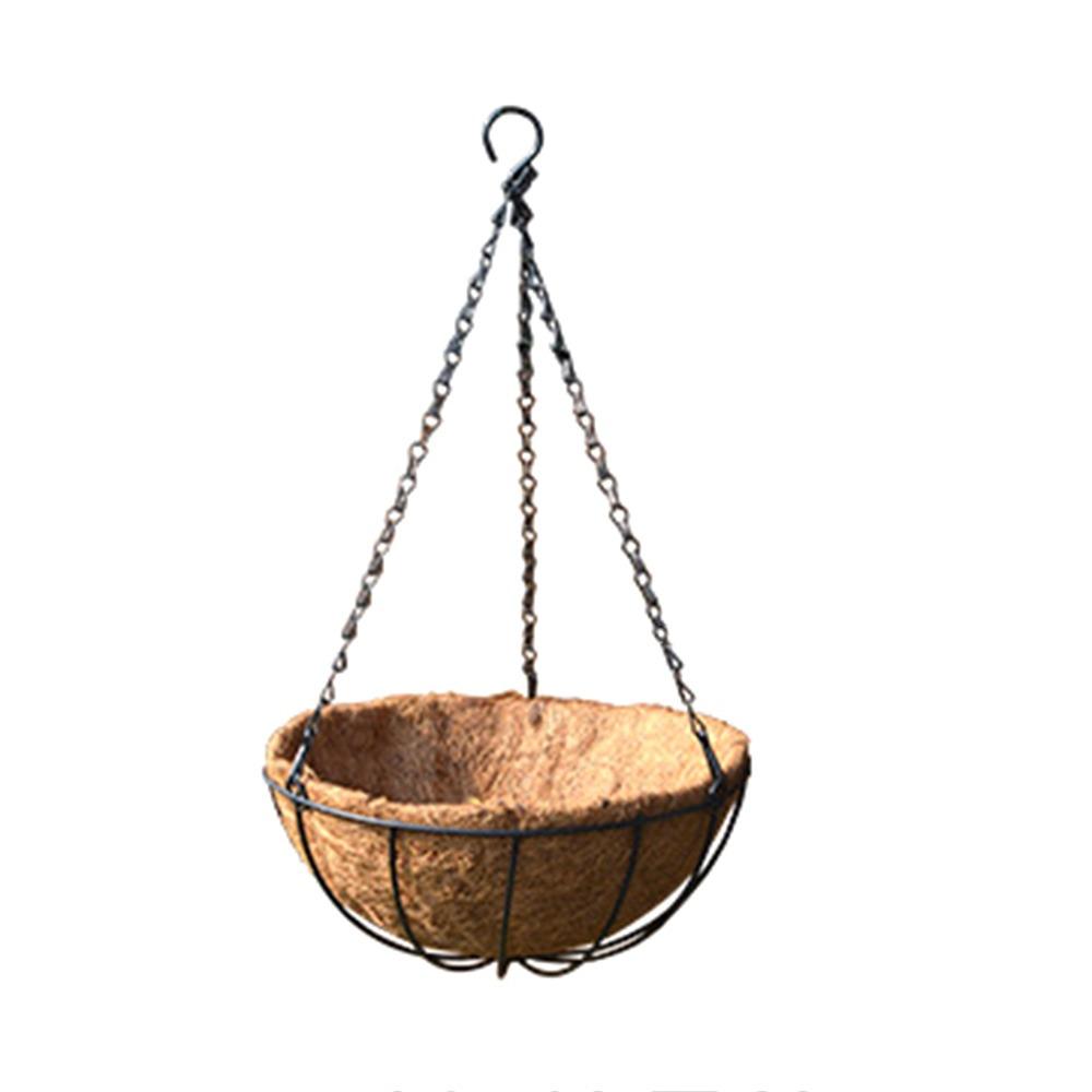 Half Round Plant Pot Iron Succulent Plant Flowerpot Plant Hanging Basket  Garden Decoration