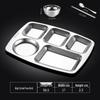 Lijia Thickened Stainless Steel Compartmented Dining Trays