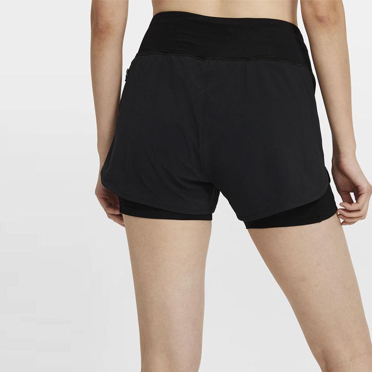 Nike Eclipse 2-In-1 Woven Running Shorts Women Bottoms Black CZ9571-010