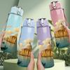 1PC Venice Water City Landscape Art 750ml Color Plastic Sports Water Bottle Leakproof Flip Straw Lid For Sports Office Home Use