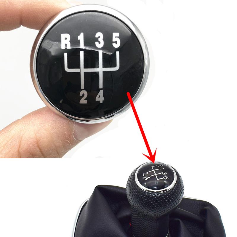 5/6 Speed Gear Shift Knob Top Cap Emblem Badge Cover For VW Volkswagen Golf Jetta MK3 MK4 GTI MK4 Bora Polo Seat Ibiza Caddy