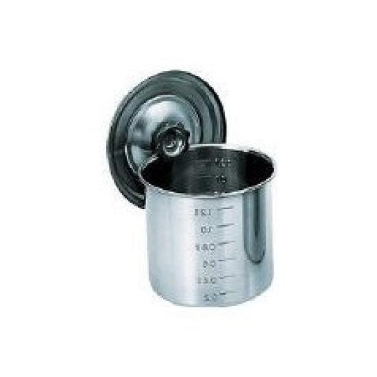 TRUSCO Stainless Steel Kitchen Pot with Lid 100 x 100 Hand Pear 0.7L TSH-4610