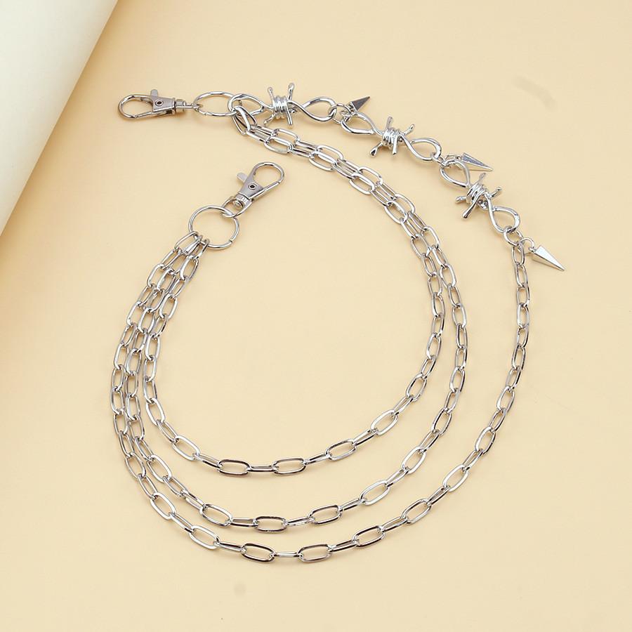 Punk-Stil Metall-Körperkette mit stacheligem Anhänger für Unisex Hiphop Mode