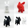 Gubby Plush Black White Red Rabbit Animal Toy With Pp Cotton Filling For Kids And Collectors