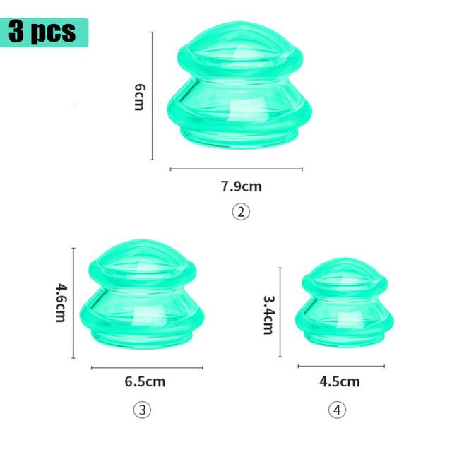 Banche in silicone trasparente per massaggio sottovuoto, coppettazione, occhiali, ventosa, tessuto, relax facciale