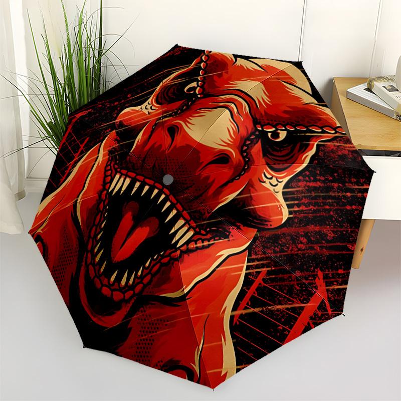 1pc Dinosaur Jurassic Windproof Automatic Umbrella, Lightweight for Women/Men, Perfect Christmas Gift A0811271