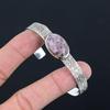 Friendship Day Sale Sterling Silver Oval Lepidolite Stone Mother Birthday Bangle