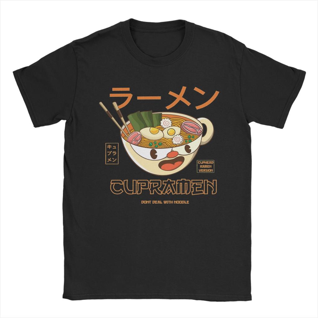 Cupramen Cuphead TShirt Summer Hip Hop TShirts Men Cotton O Neck Oversize Tees ShortSleeve Y2K Funny Tshirt
