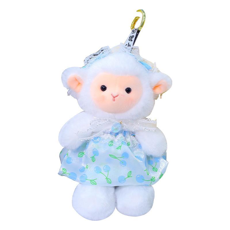 Sheep Plush Doll Keychain With Polyester Fiber Softness For Bag Accessories