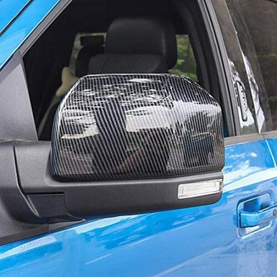 Auto-Rückspiegelabdeckung Zierrahmen Blende für Ford F150 2015- Zubehör