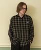 SELITIO Label Point Vintage Check Shirt Black