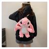 Geantă Crossbody de Pluș cu Personaj de Desene Animate Stitch, cu Închidere cu Fermoar, pentru Purtare Zilnică