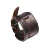 2025 Latest Model Trendy Men Wide Genuine Leather Bracelet Brown Wide Cuff