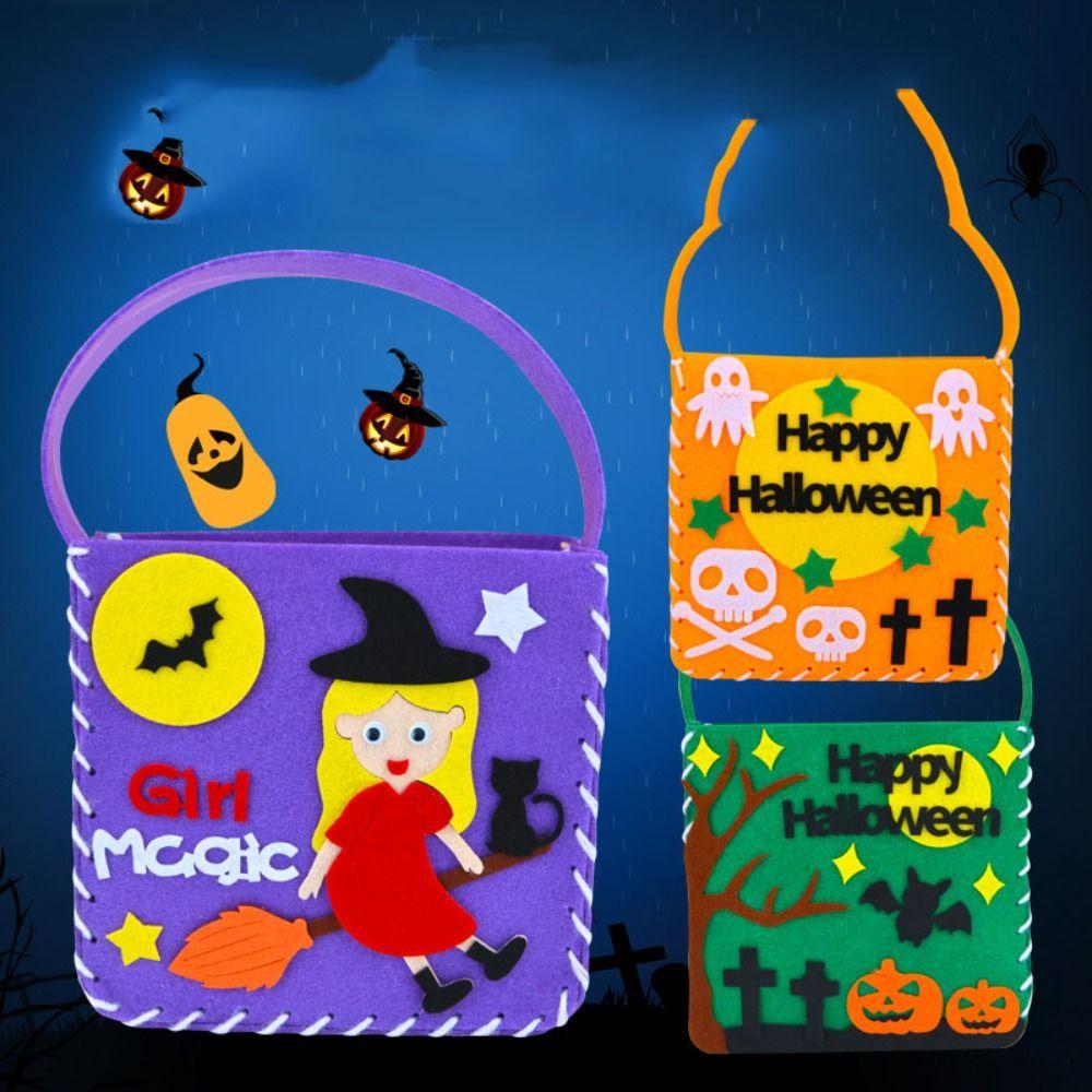Trick Or Treat DIY Trick or Treat Bag Pumpkin Bag Pumpkin Handbag DIY Halloween Candy Bag Party