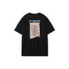 Sports Fashion Series Knitted Printed Short Sleeve T-Shirt Men Tops Black AHSR077-3