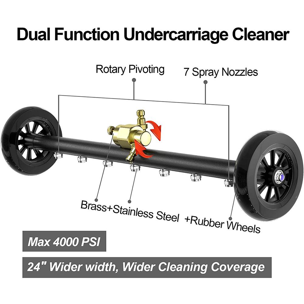 22 Inch High-Pressure Water Broom 1/4 Quick Connector Water Broom Under Car Chassis Floor Wash Car Chassis High Pressure Washer
