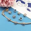 1 4Mm Large Hole Tee Hanging Head Pendant Buckle Handmade Diy Silver, Bracelet Jewelry Accessories
