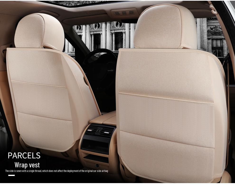 Universal Full Surround Linen Car Seat Cover and Cushion