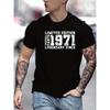 Herren Casual T-Shirts mit Buchstaben-Print, Rundhalsausschnitt, kurzen Ärmeln, schnelltrocknend, bequem, für den Sommer