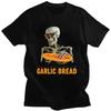 Garlic Bread Skeleton Meme TShirt Pure Cotton Tees Shirt Summer O Neck Tshirt Casual ShortSleeve Clothing For Men Birthday