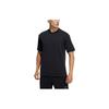 Solid Back Logo Print Short Sleeve T-Shirt Men Tops Black GQ1170