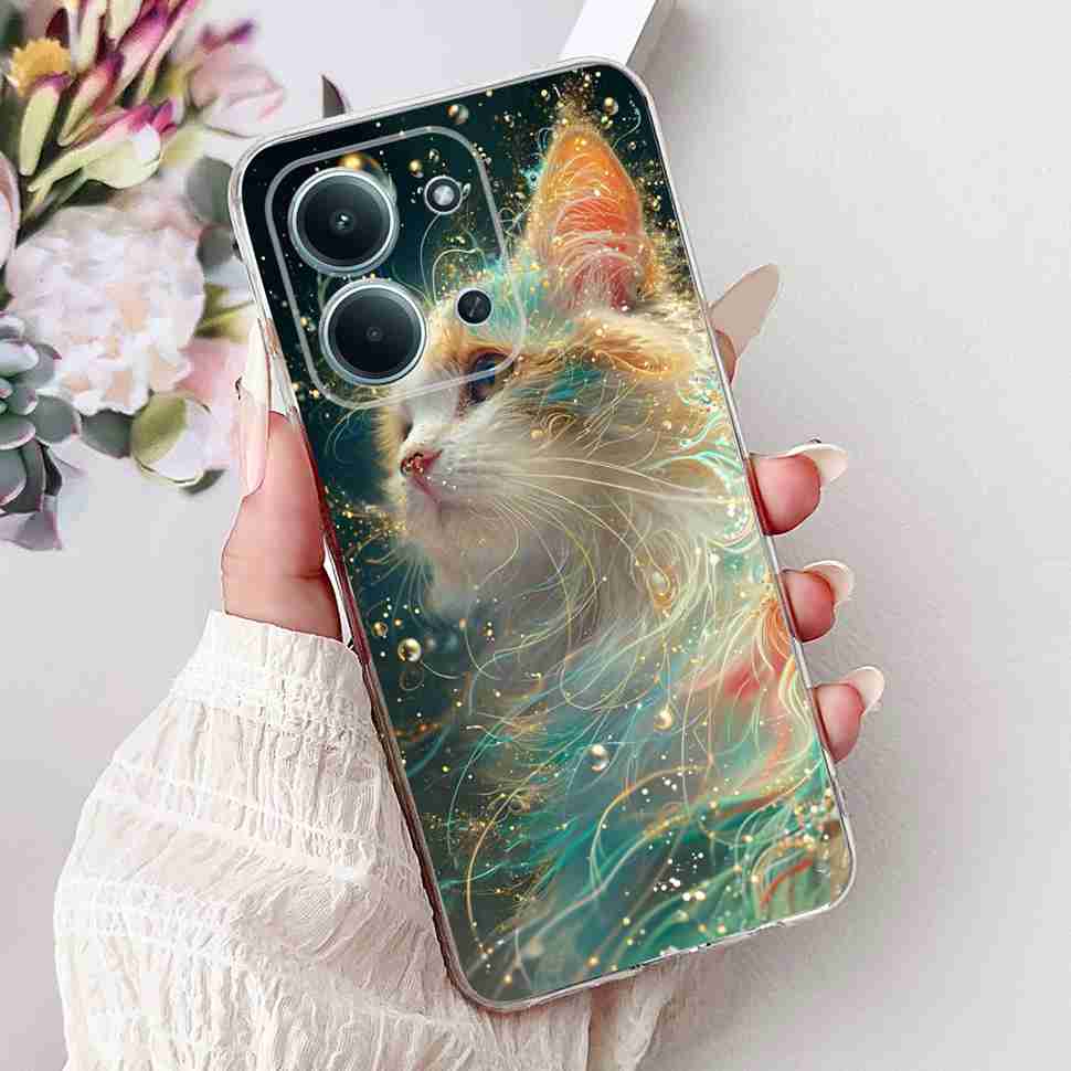 Pour Xiaomi Redmi 15C 4G 25078RA3EA Coque Nouveau Papillon Chat Mignon Silicone Souple TPU Housse Pour Redmi 15C 15c 4G 6.9" Coque de Téléphone