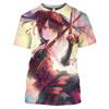Mangas Date A Live Tokisaki Kurumi Sexy Girls Otaku Graphic T-Shirt Anime Short Sleeve Harajuku Shirt for Men Tops & Tees