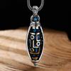 Vintage Six Character True Word Heavenly Pearl Rotatable Pendant Necklace for Men and Women China-Chic