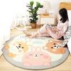 Cartoon Round Carpet Children's Room Bedroom Bedside Living Room Sofa Coffee Table Floor Mat Non-slip Porch Mat Tapete Redondo