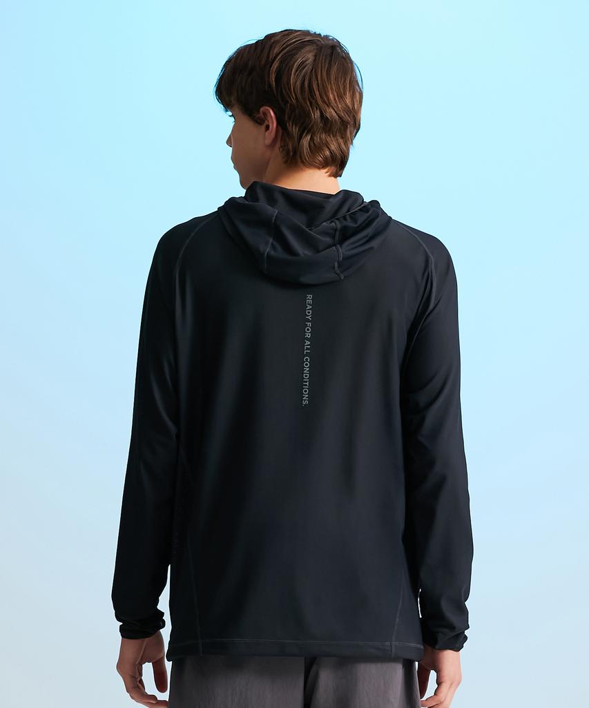 Leijibi Tech Flow Hydro Performance Loose Fit Hooded Zip-Up Rash Guard M (3 Colors)